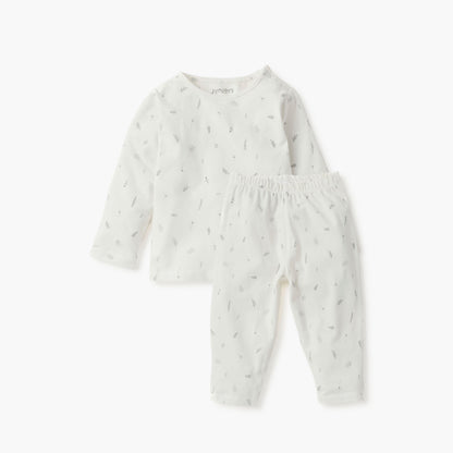 Juniors Printed T-shirt and Pyjama Set - White / 12-18 mths