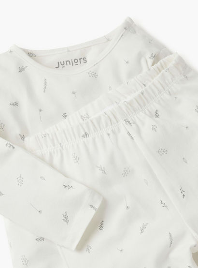 Juniors Printed T-shirt and Pyjama Set-baby-girls-clothing-nightwear-pyjamasets-image-4