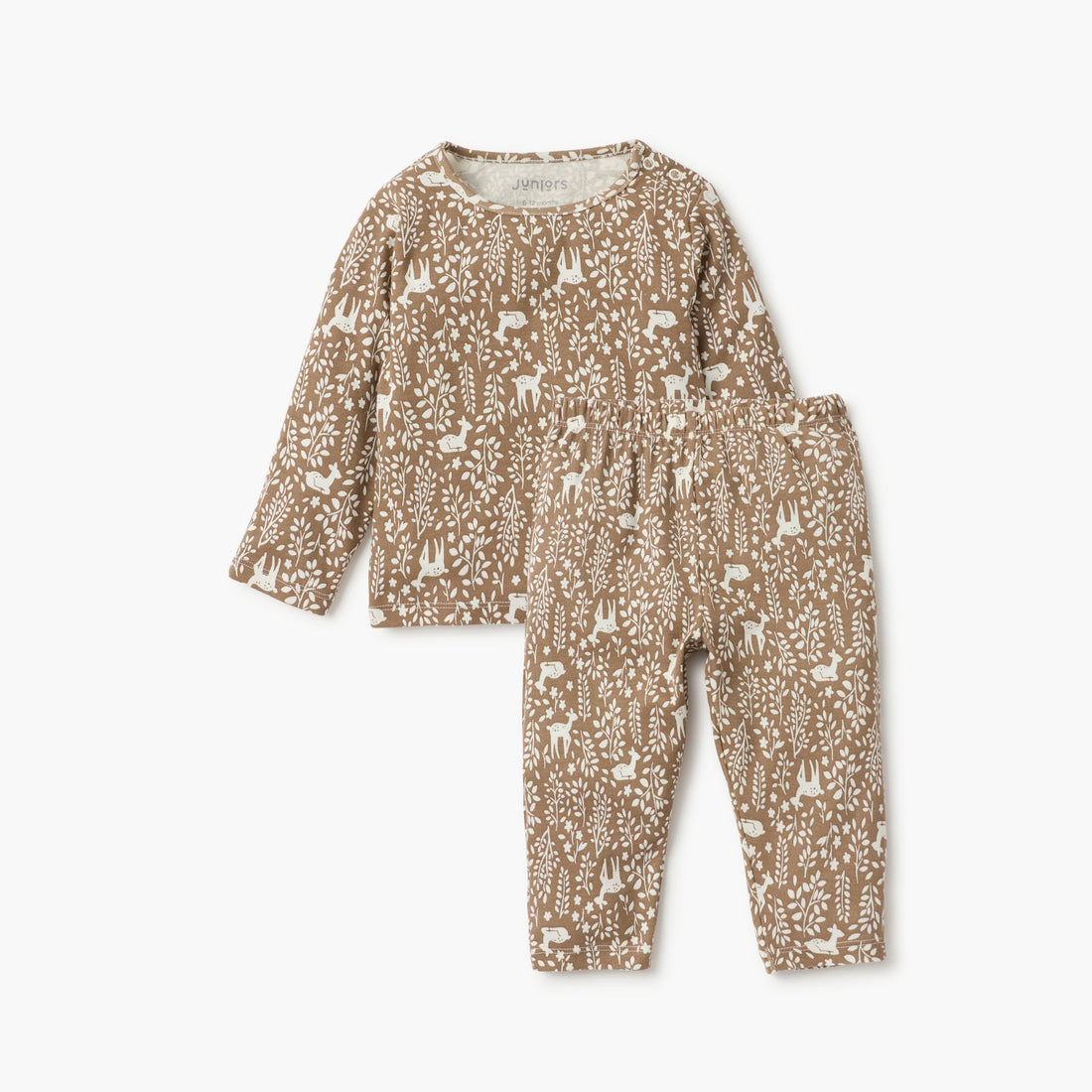 Juniors Pyjama Set with Bear Print - Cotton - Long Sleeves - Collar