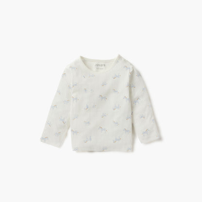 Juniors Bunny Print Long Sleeves T-shirt and Pyjama Set