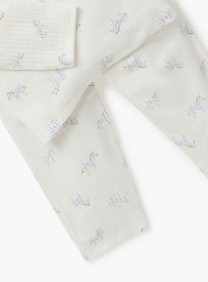 Juniors Bunny Print Long Sleeves T-shirt and Pyjama Set-baby-girls-clothing-nightwear-pyjamasets-image-5