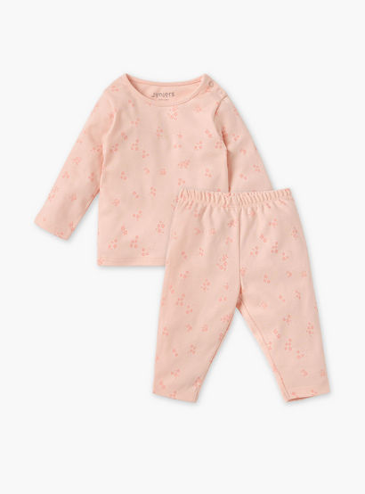 Juniors Floral Print T-shirt and Pyjama Set-baby-boys-clothing-nightwear-pyjamasets-image-2