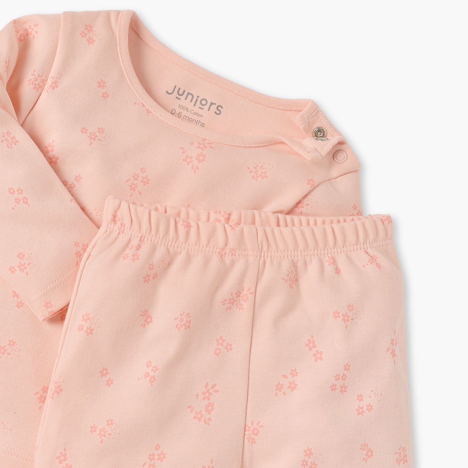Juniors Floral Print T-shirt and Pyjama Set