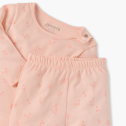Juniors Floral Print T-shirt and Pyjama Set