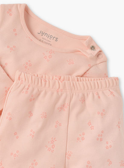 Juniors Floral Print T-shirt and Pyjama Set-baby-boys-clothing-nightwear-pyjamasets-image-5