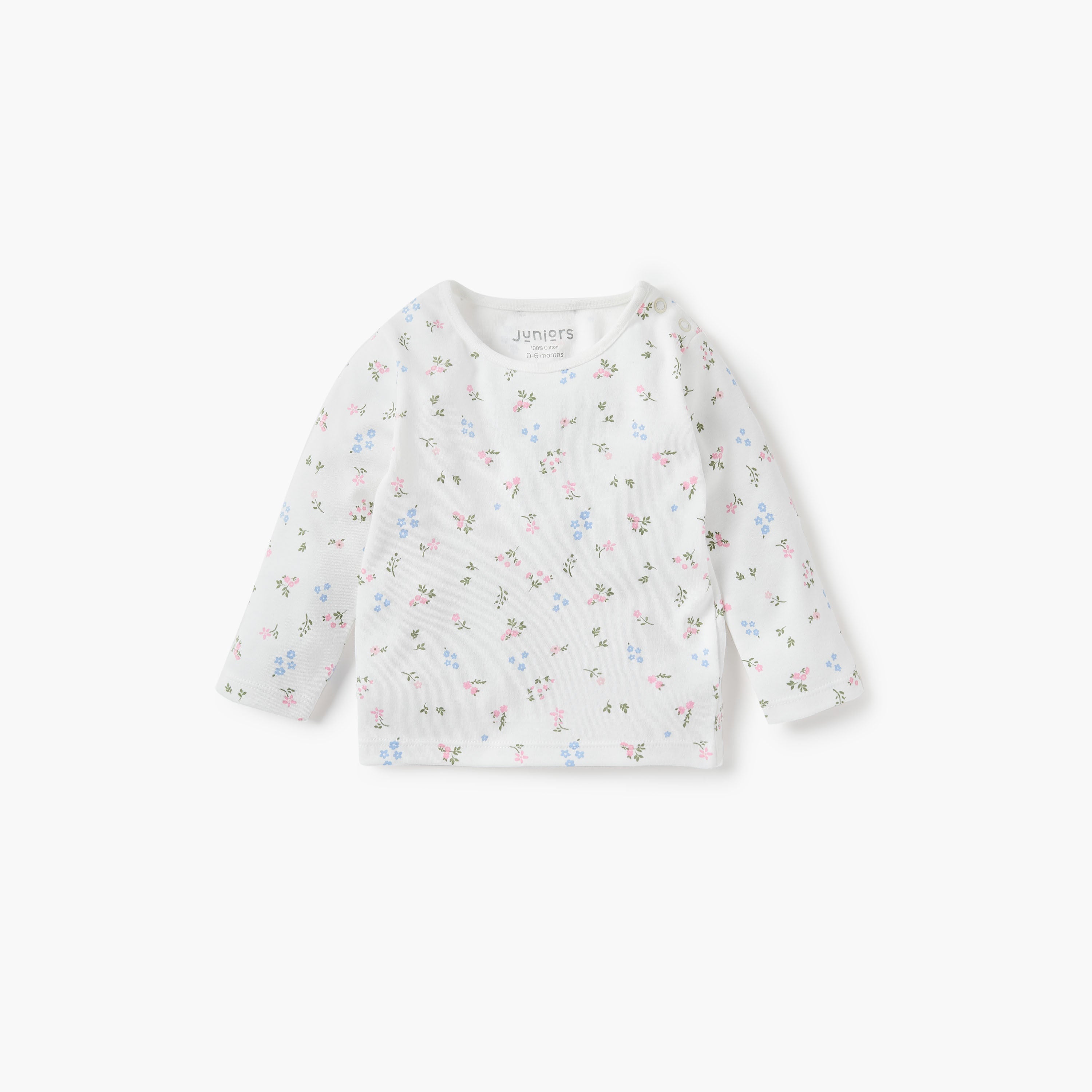 Juniors Floral Print T-shirt and Pyjama Set