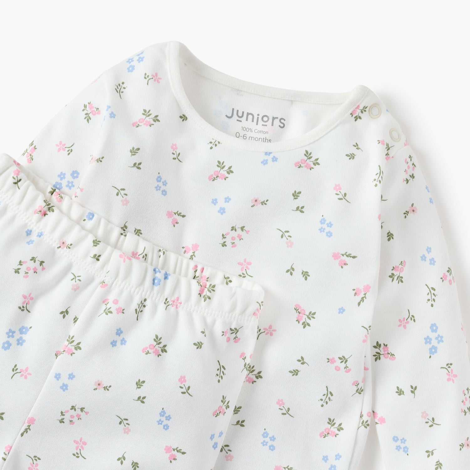 Juniors Floral Print T-shirt and Pyjama Set