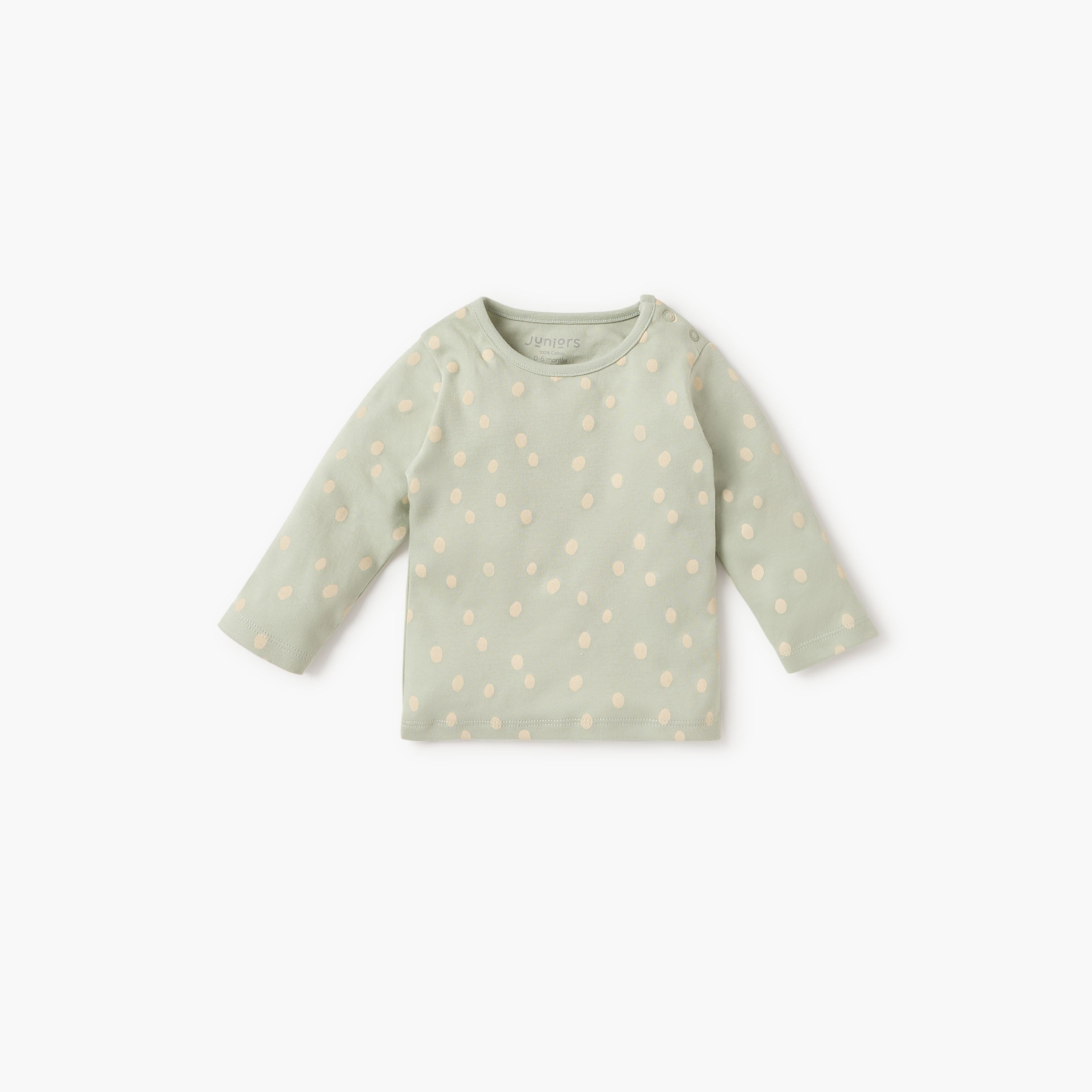 Juniors Polka Dot Print T-shirt and Pyjama Set