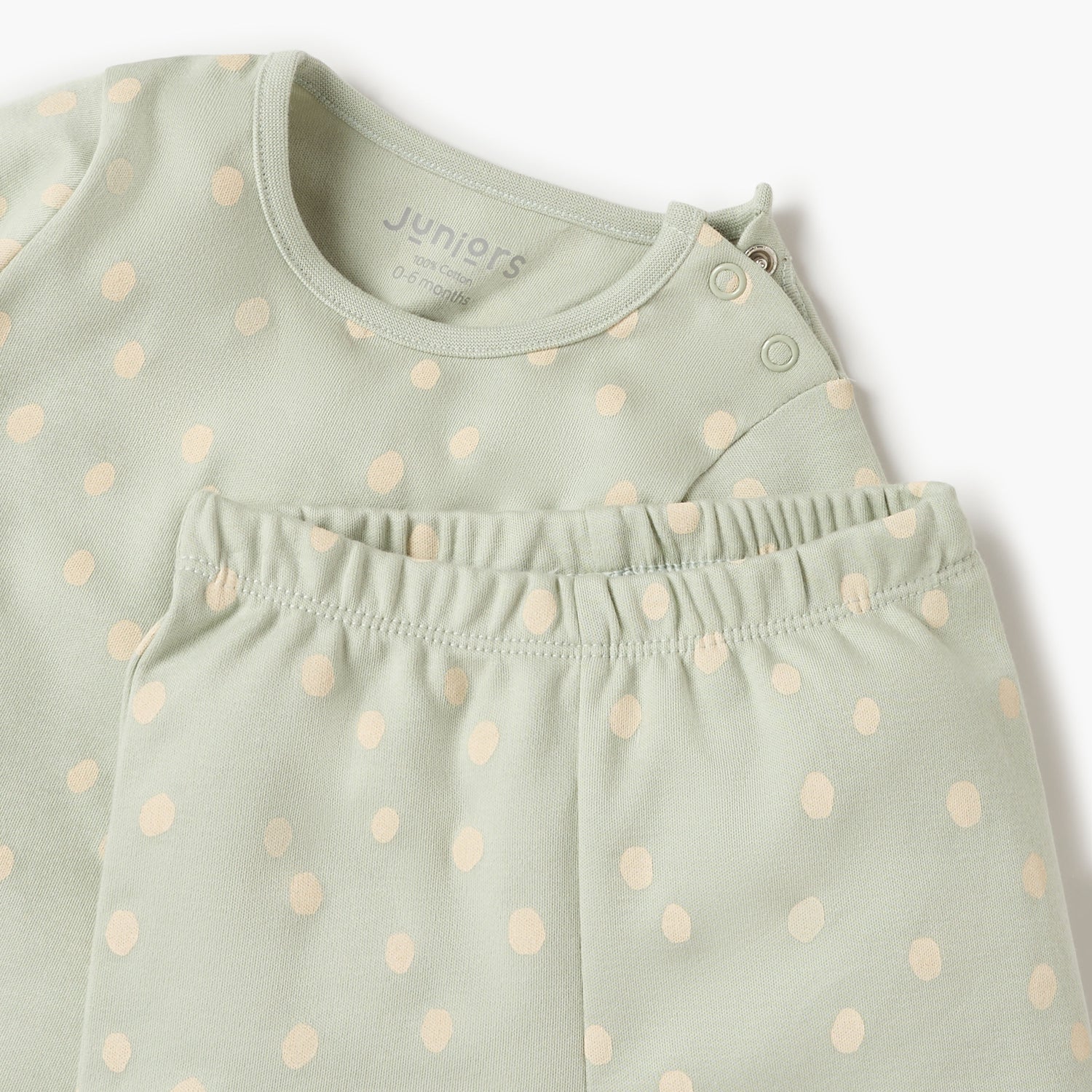 Juniors Polka Dot Print T-shirt and Pyjama Set
