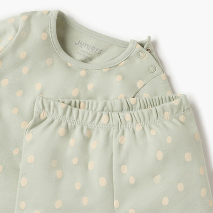 Juniors Polka Dot Print T-shirt and Pyjama Set