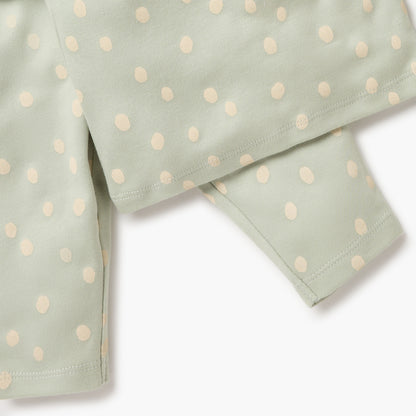 Juniors Polka Dot Print T-shirt and Pyjama Set