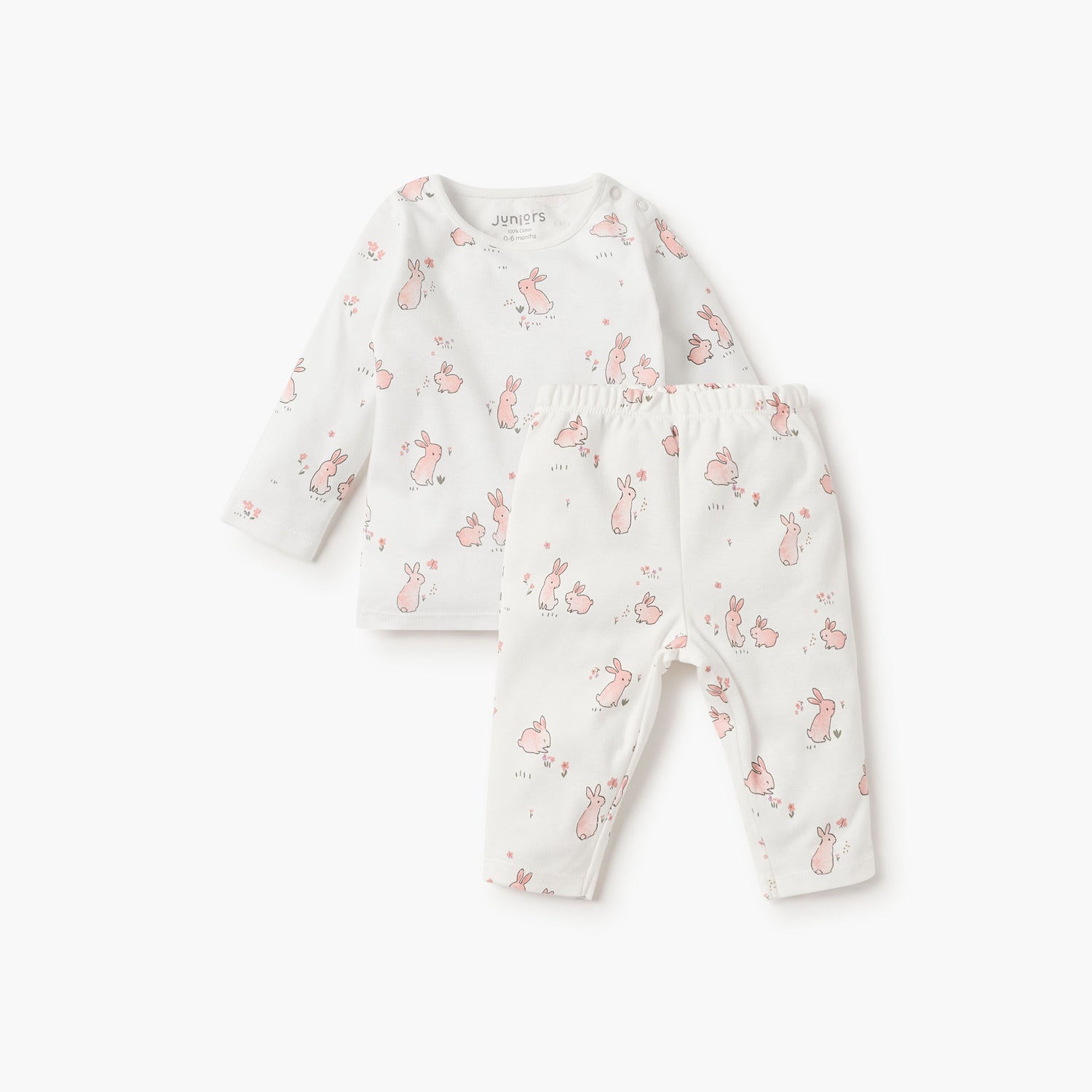 Juniors All-Over Animal Print T-shirt and Pyjama Set