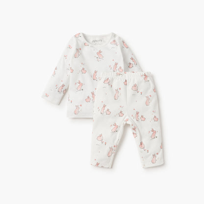 Juniors All-Over Animal Print T-shirt and Pyjama Set