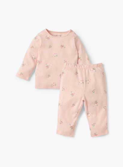 Juniors Floral Print T-shirt and Pyjama Set-baby-boys-clothing-nightwear-pyjamasets-image-2