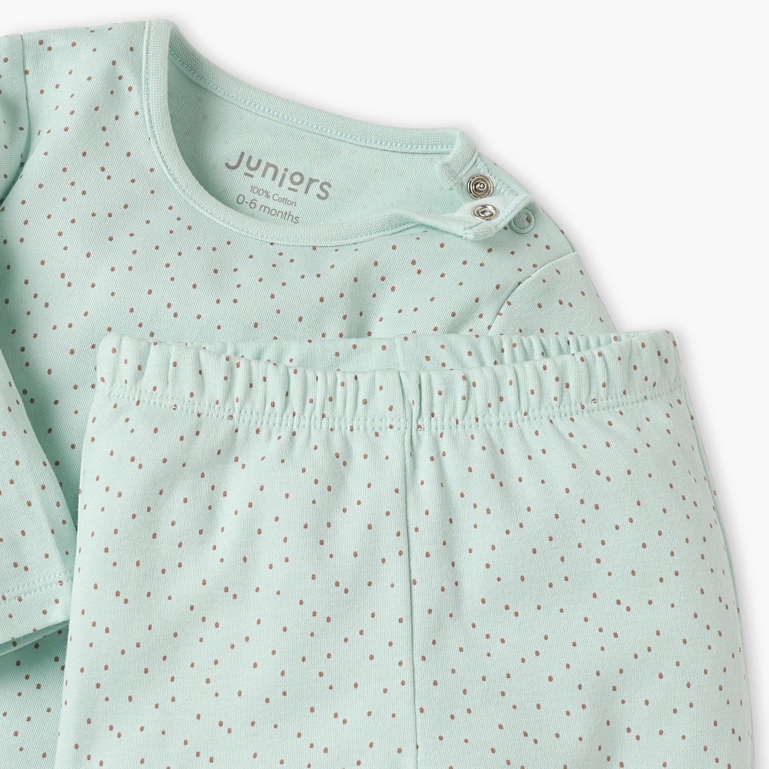 Juniors Polka Dot Print T-shirt and Pyjama Set