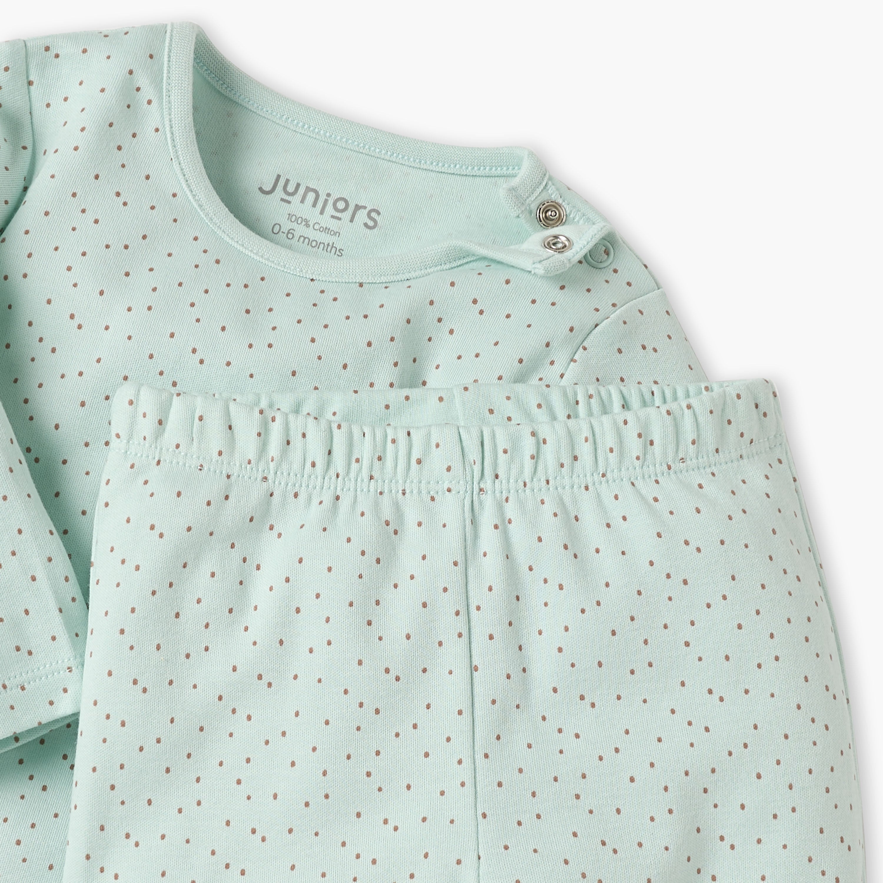 Juniors Polka Dot Print T-shirt and Pyjama Set
