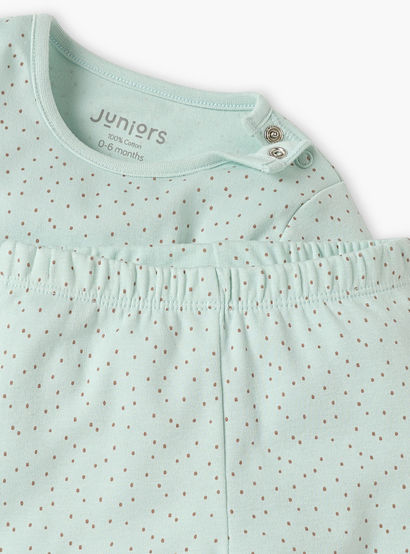 Juniors Polka Dot Print T-shirt and Pyjama Set-baby-boys-clothing-nightwear-pyjamasets-image-5