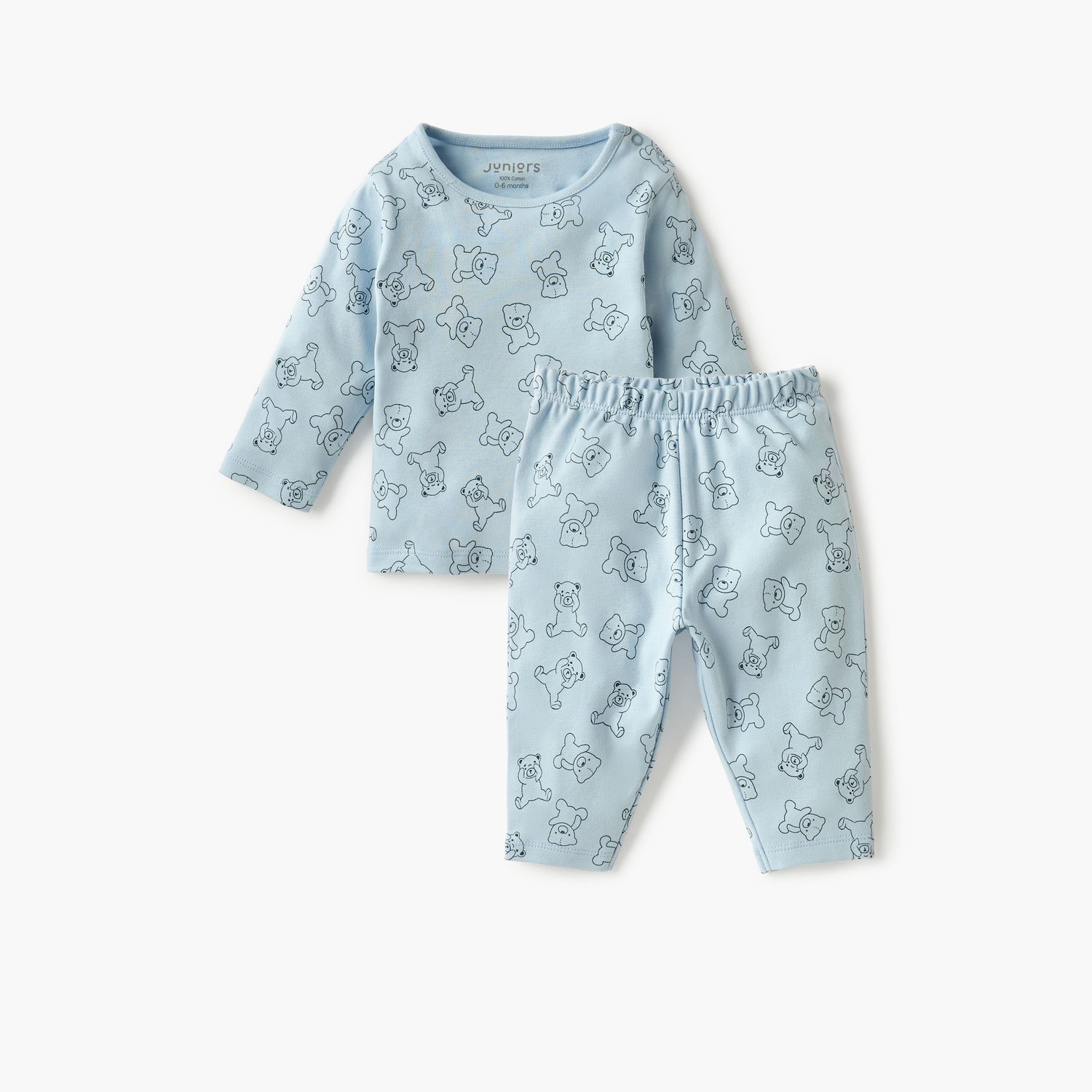 Juniors Tiger Print Long Sleeves T-shirt and Pyjama Set