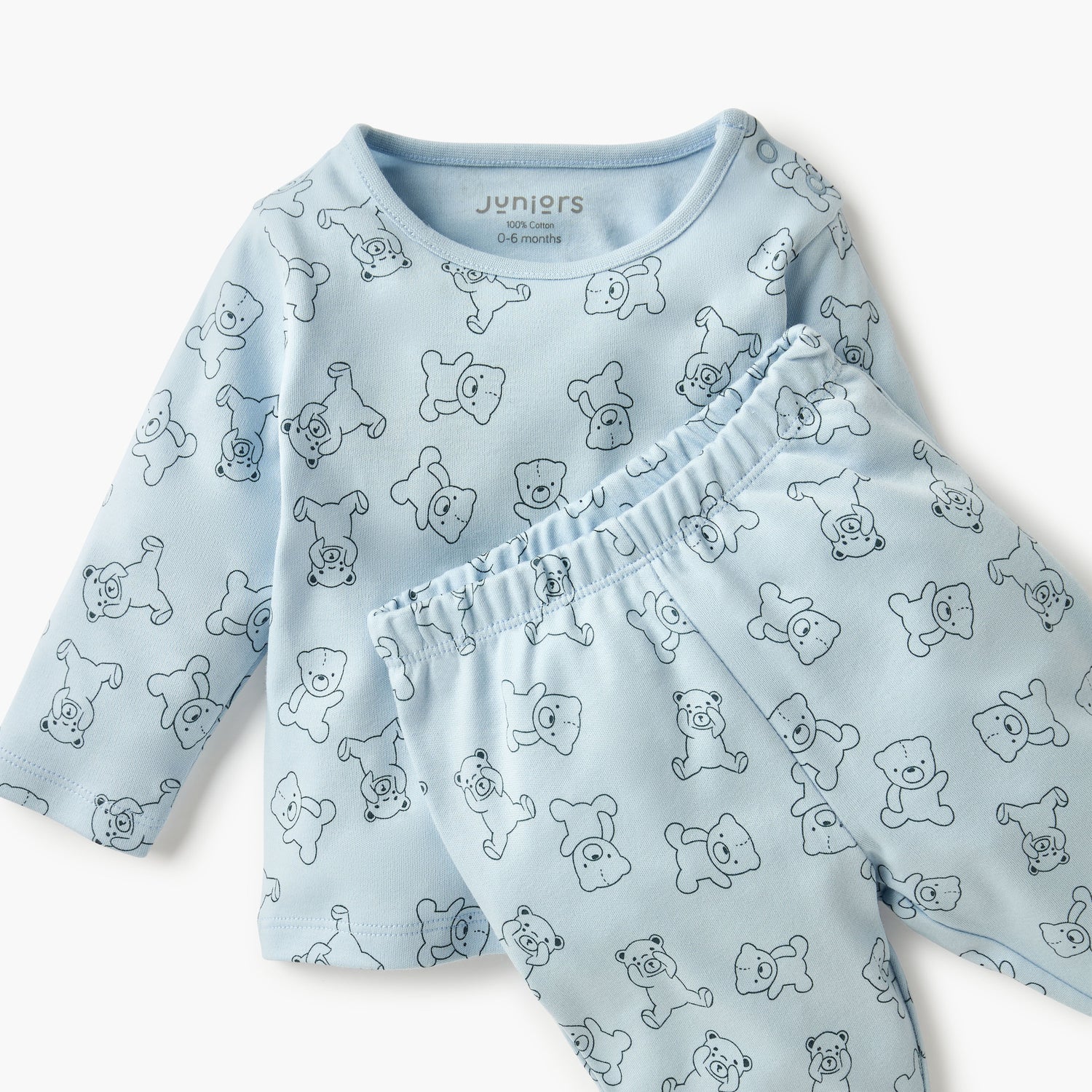 Juniors Tiger Print Long Sleeves T-shirt and Pyjama Set