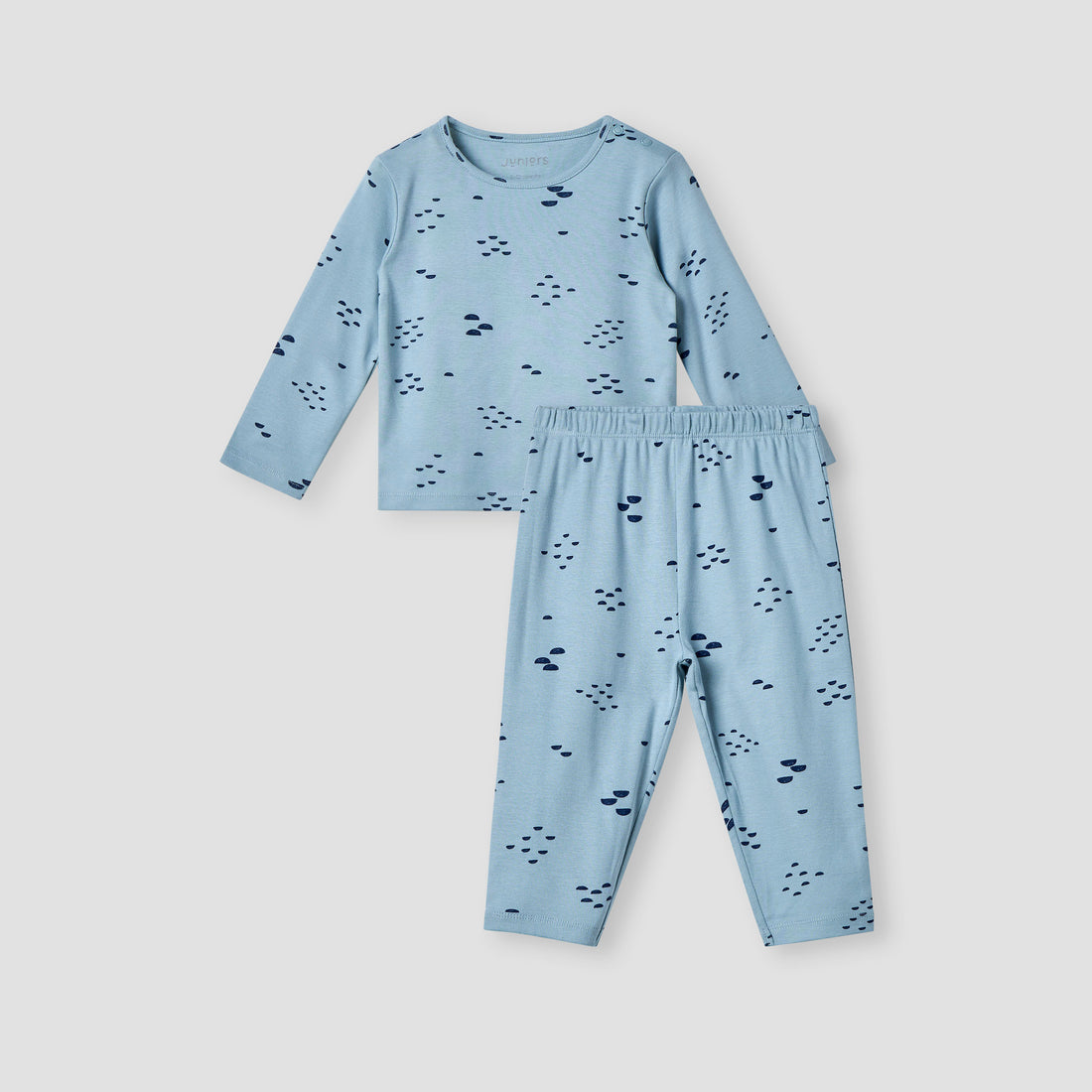 Juniors All-Over Print T-shirt and Pyjama Set - Blue / 12-18 mths