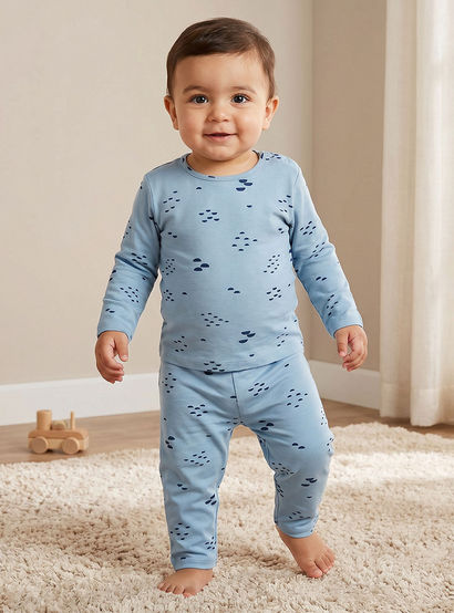 Juniors All-Over Print T-shirt and Pyjama Set-baby-girls-clothing-nightwear-pyjamasets-image-1