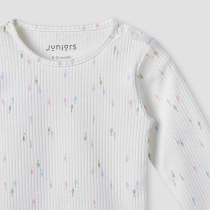 Juniors Printed T-shirt and Pyjama Set- Cotton - Long Sleeves- Round Neck