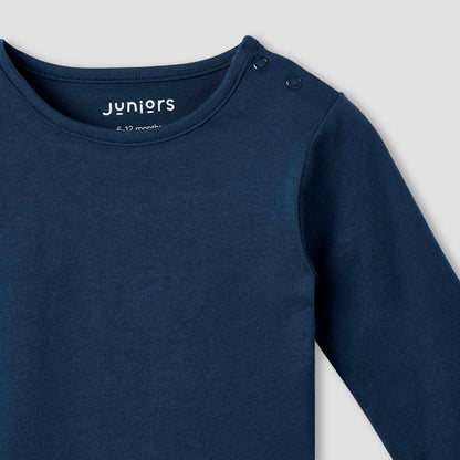 Juniors Solid Long Sleeves T-shirt and Pyjama Set