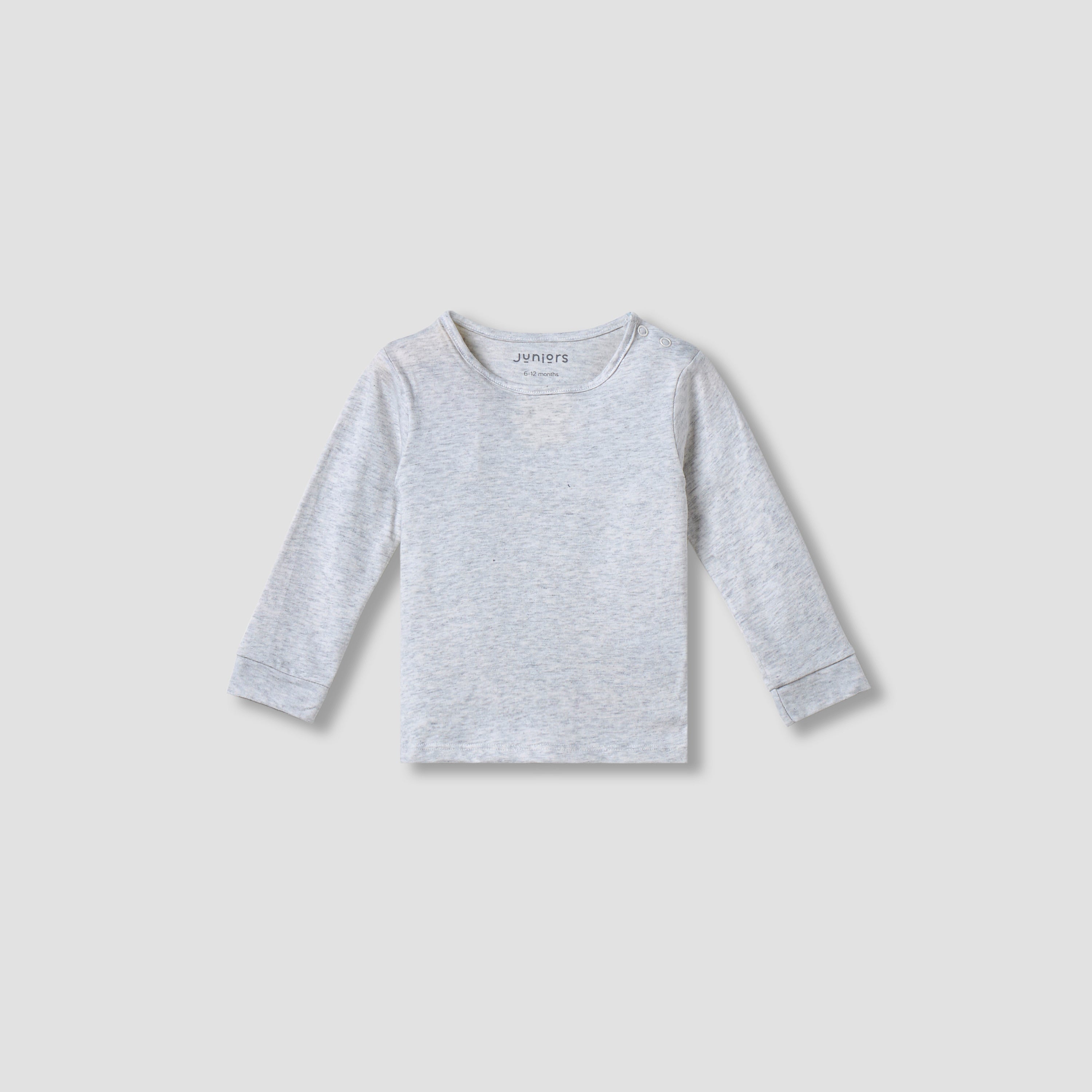 Juniors Solid Long Sleeves T-shirt and Pyjama Set