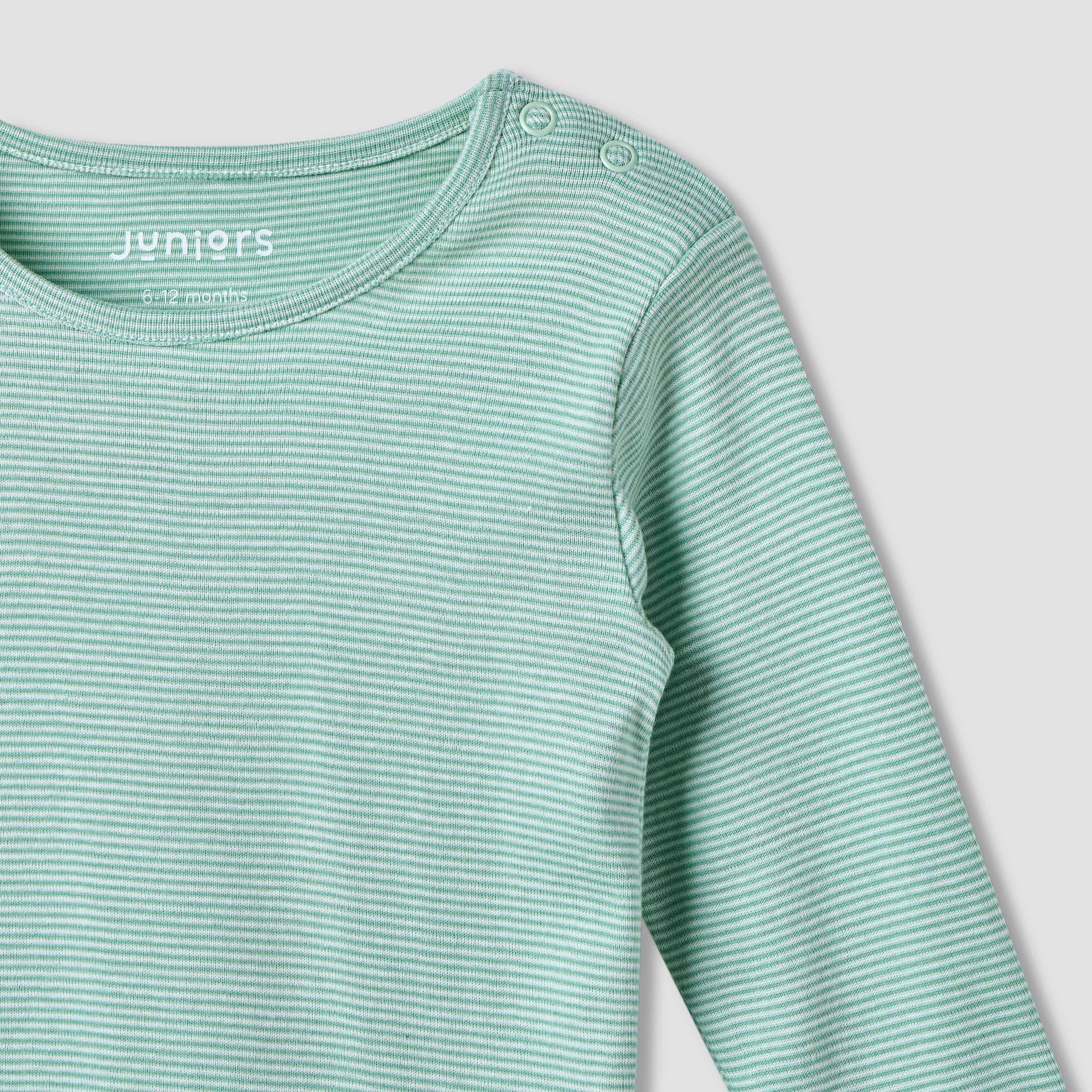 Juniors Striped Long Sleeves T-shirt and Pyjama Set