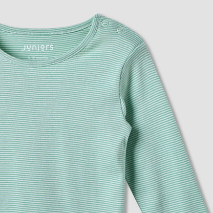 Juniors Striped Long Sleeves T-shirt and Pyjama Set