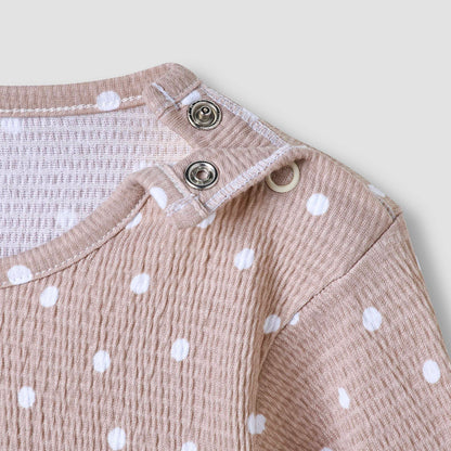 Juniors All-Over Polka Dot Print T-shirt and Pyjama Set