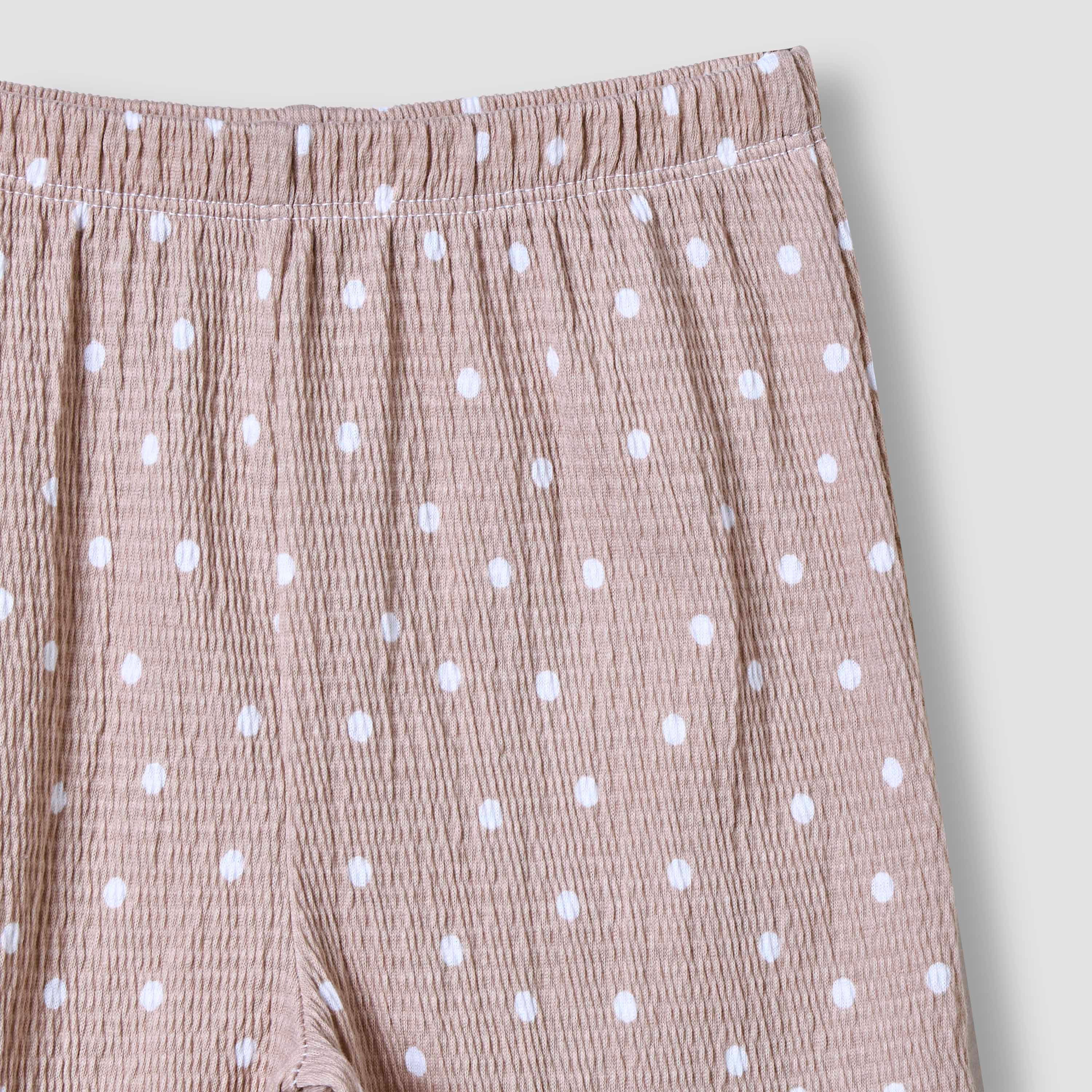 Juniors All-Over Polka Dot Print T-shirt and Pyjama Set