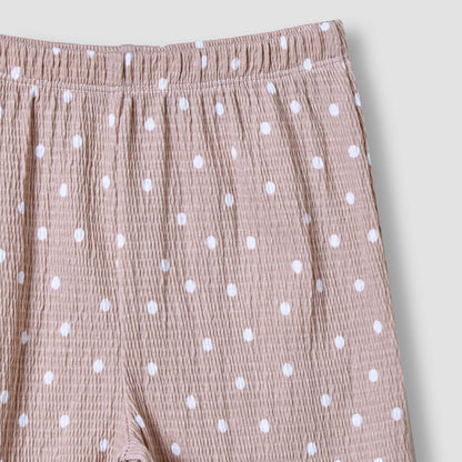 Juniors All-Over Polka Dot Print T-shirt and Pyjama Set