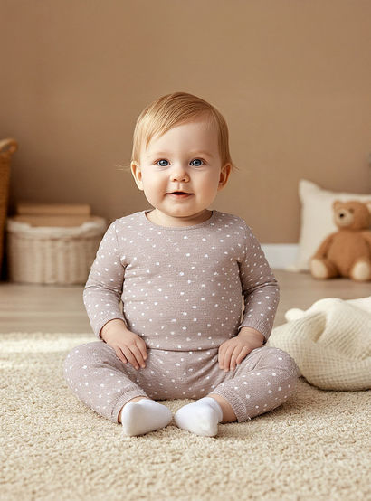 Juniors All-Over Polka Dot Print T-shirt and Pyjama Set-baby-girls-clothing-nightwear-pyjamasets-image-8