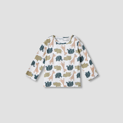 Juniors All-Over Wild Animal Print T-shirt and Pyjama Set
