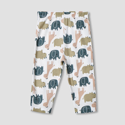 Juniors All-Over Wild Animal Print T-shirt and Pyjama Set