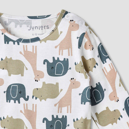 Juniors All-Over Wild Animal Print T-shirt and Pyjama Set