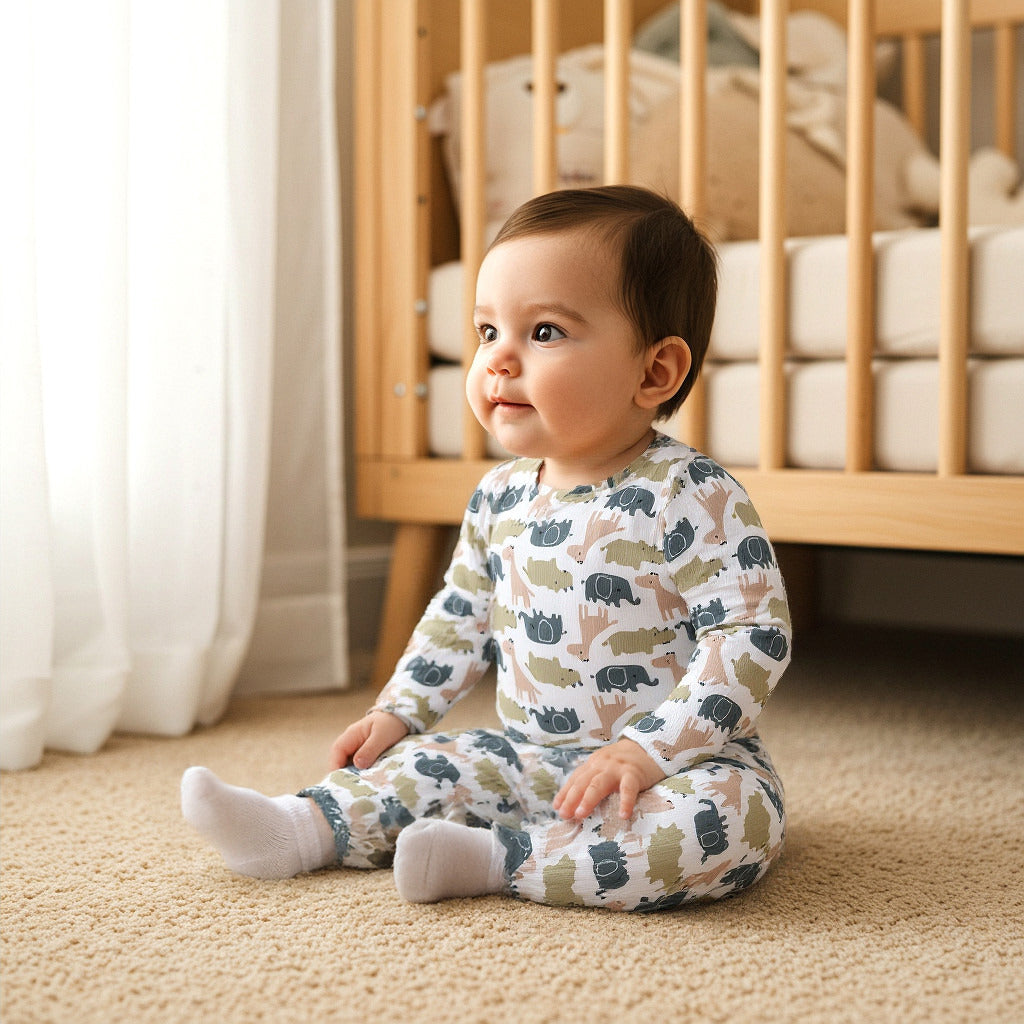 Juniors All-Over Wild Animal Print T-shirt and Pyjama Set