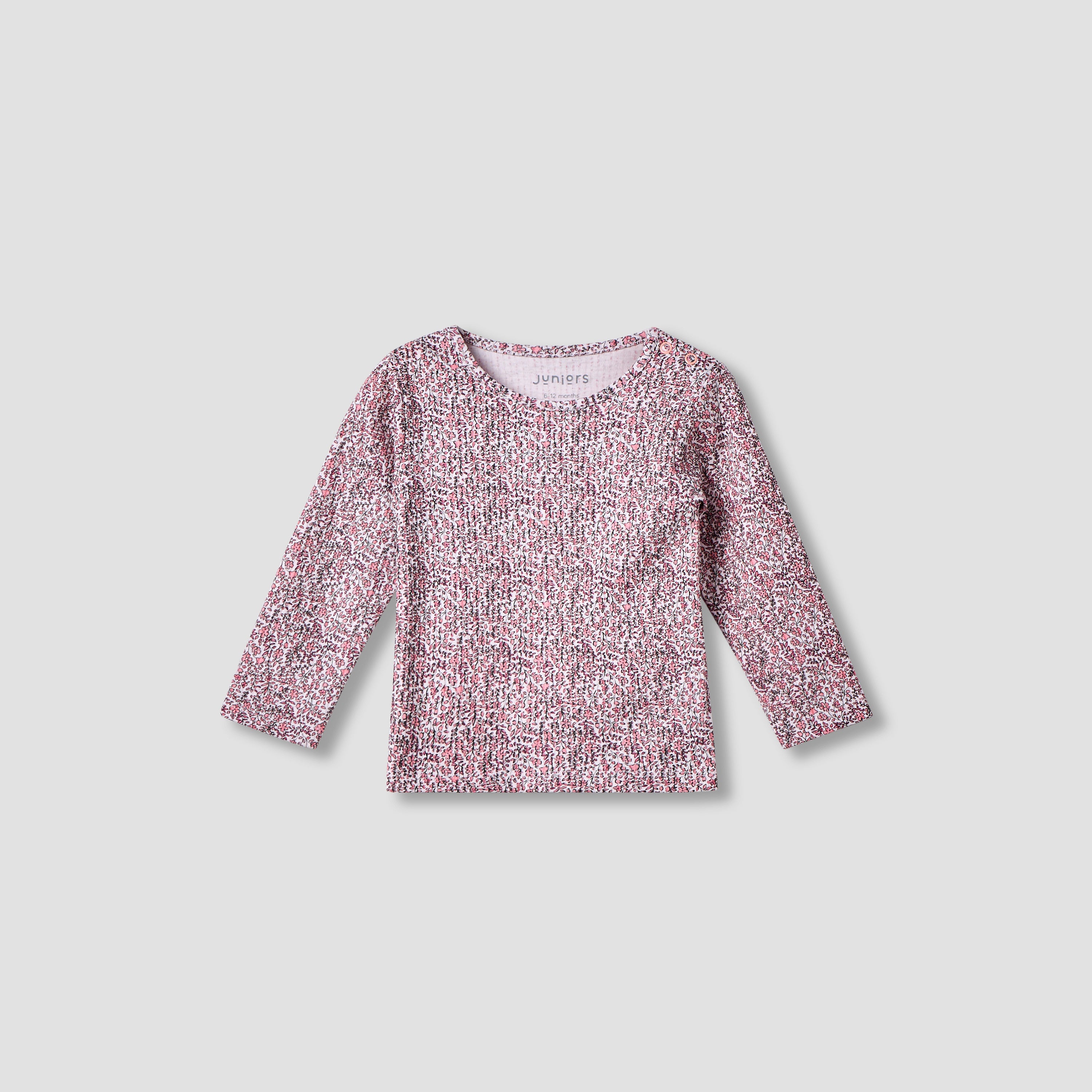 Juniors All-Over Floral Print T-shirt and Pyjama Set