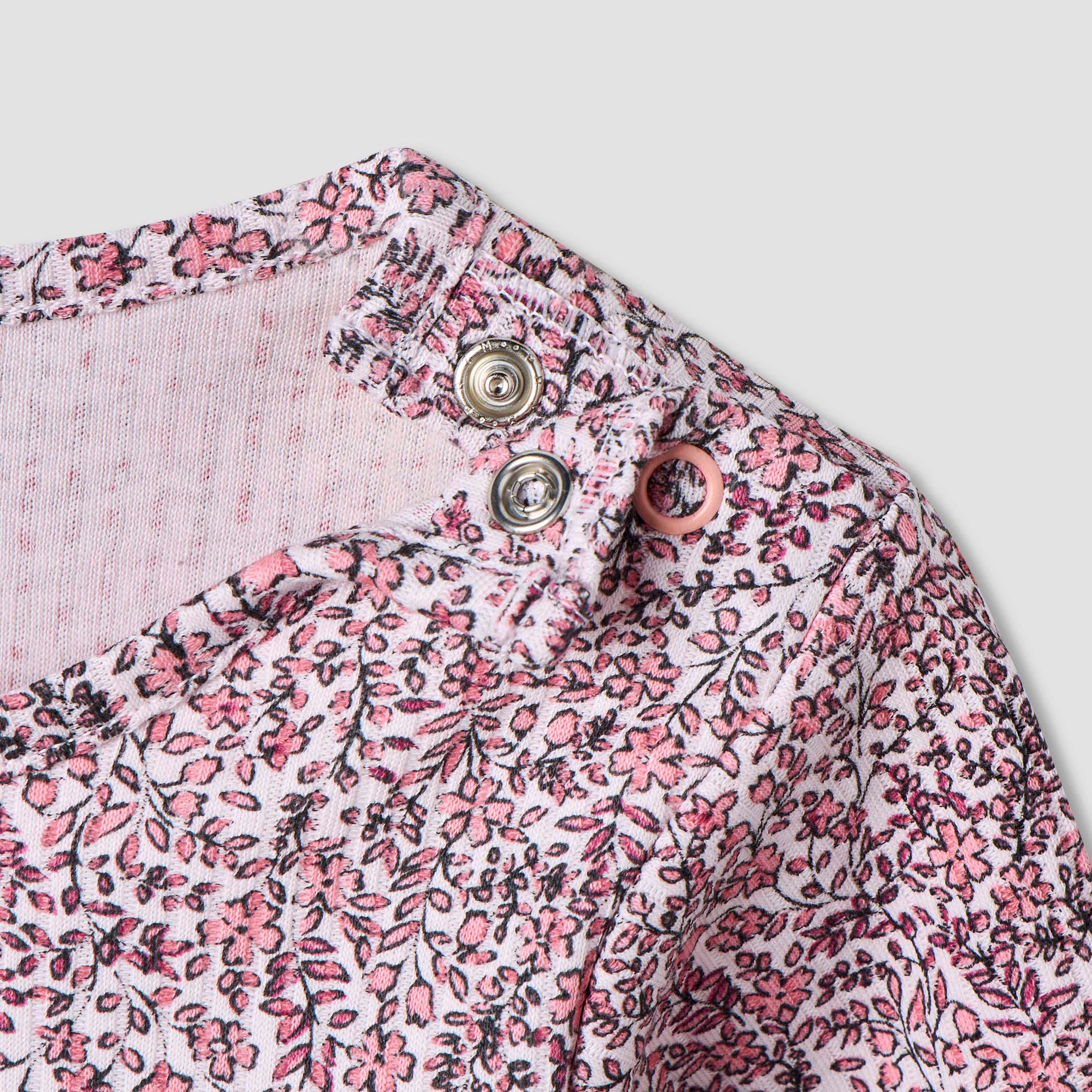 Juniors All-Over Floral Print T-shirt and Pyjama Set