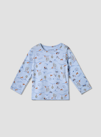 Juniors All-Over Print T-shirt and Pyjama Set-baby-girls-clothing-nightwear-pyjamasets-image-3