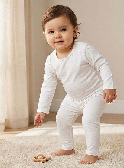 Juniors Solid Long Sleeves T-shirt and Pyjama Set-baby-girls-clothing-nightwear-pyjamasets-image-1