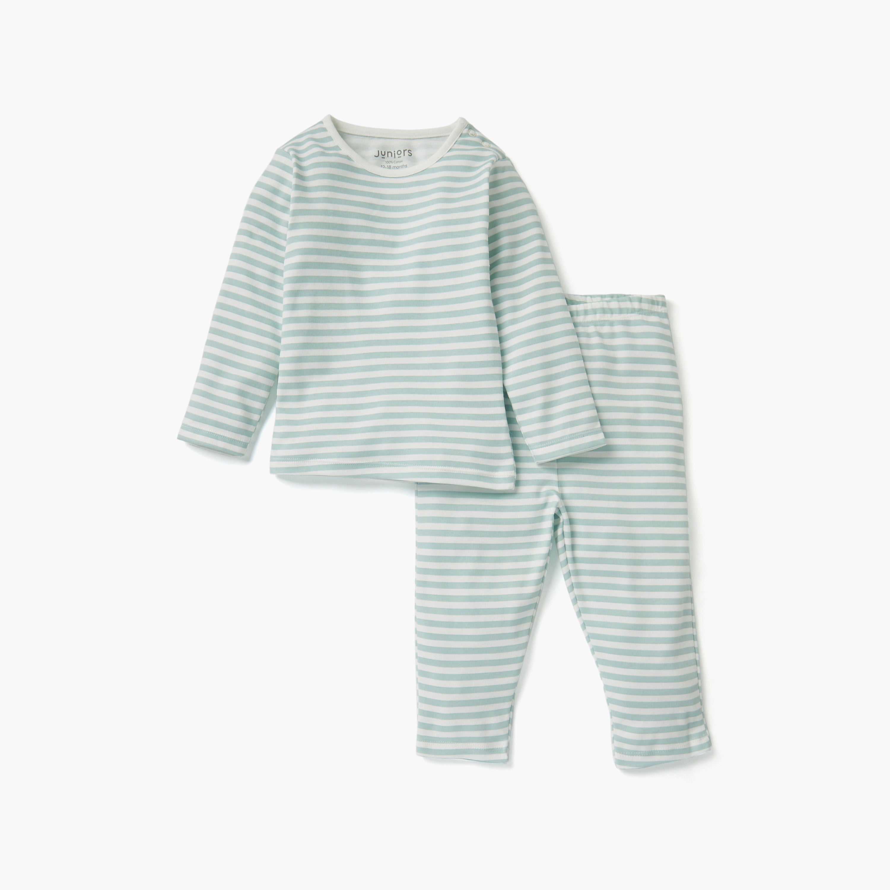 Juniors Striped T-shirt and Pyjama Set