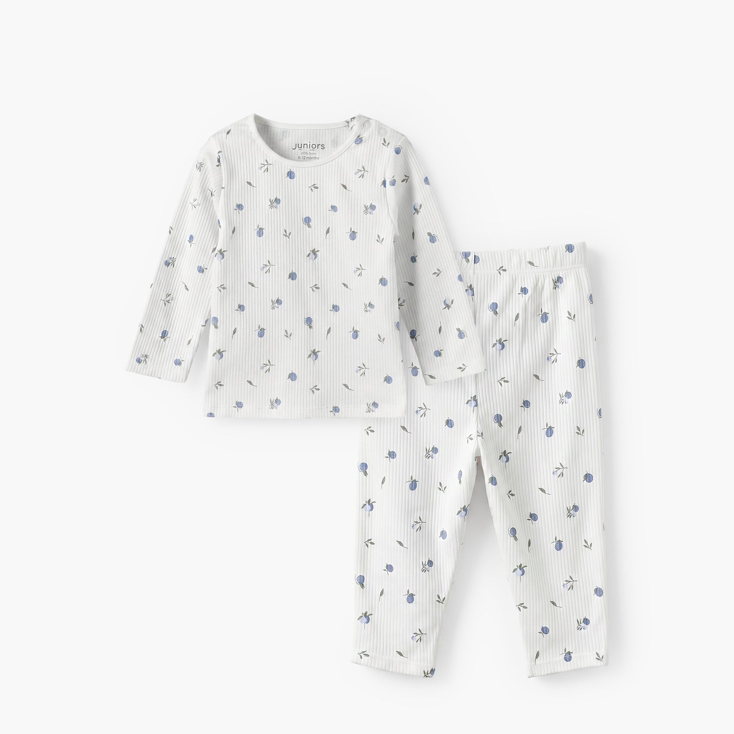 Juniors Printed Ribbed T-shirt and Pyjama Set