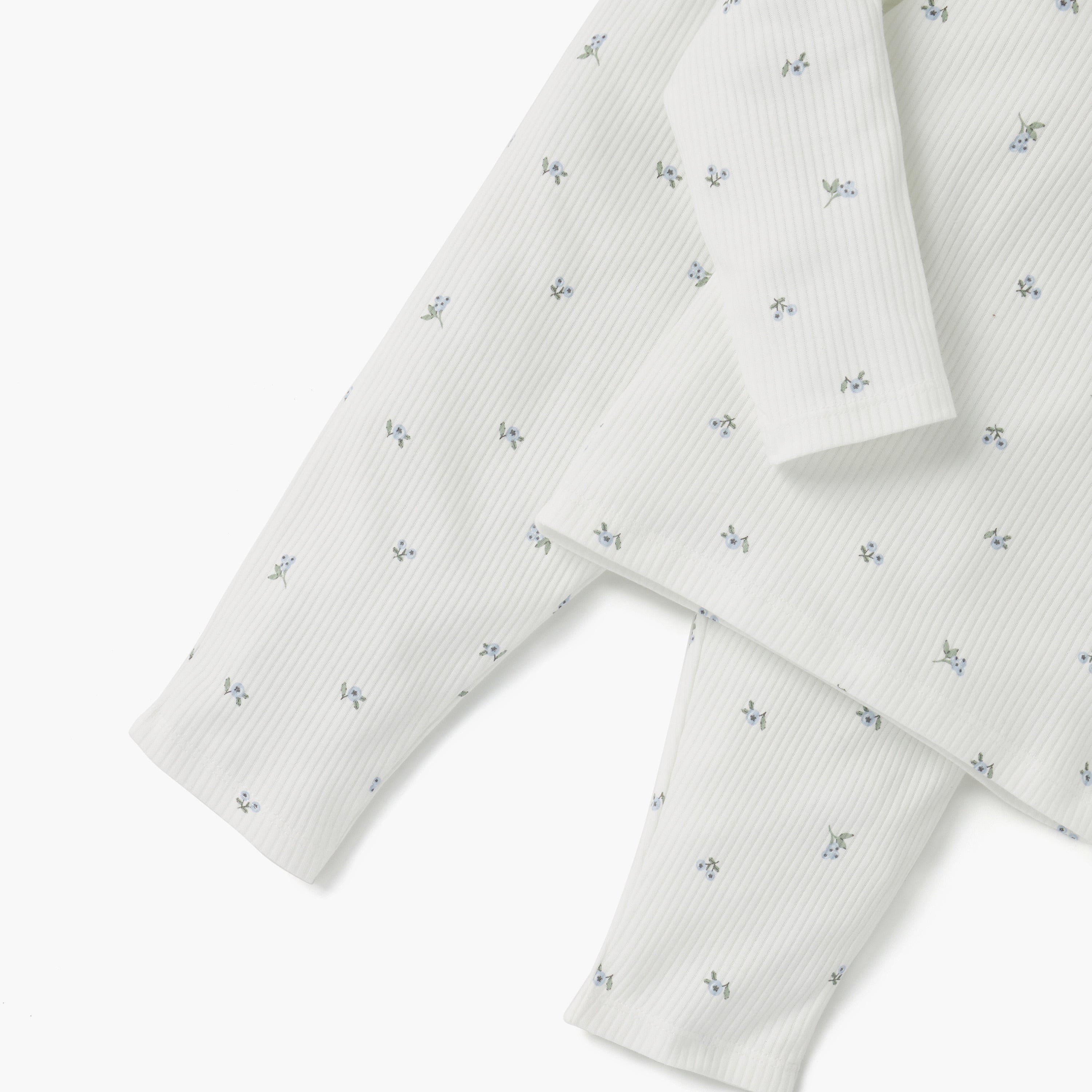Juniors Floral Print T-shirt and Pyjama Set