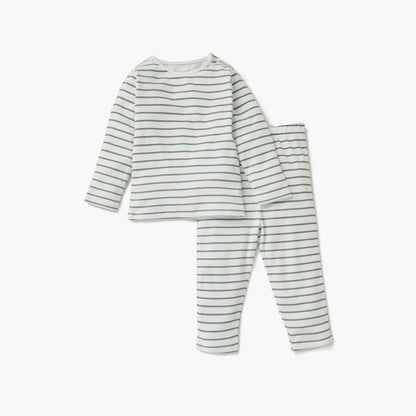 Juniors Striped T-shirt and Pyjama Set - Multicolour / 12-18 mths