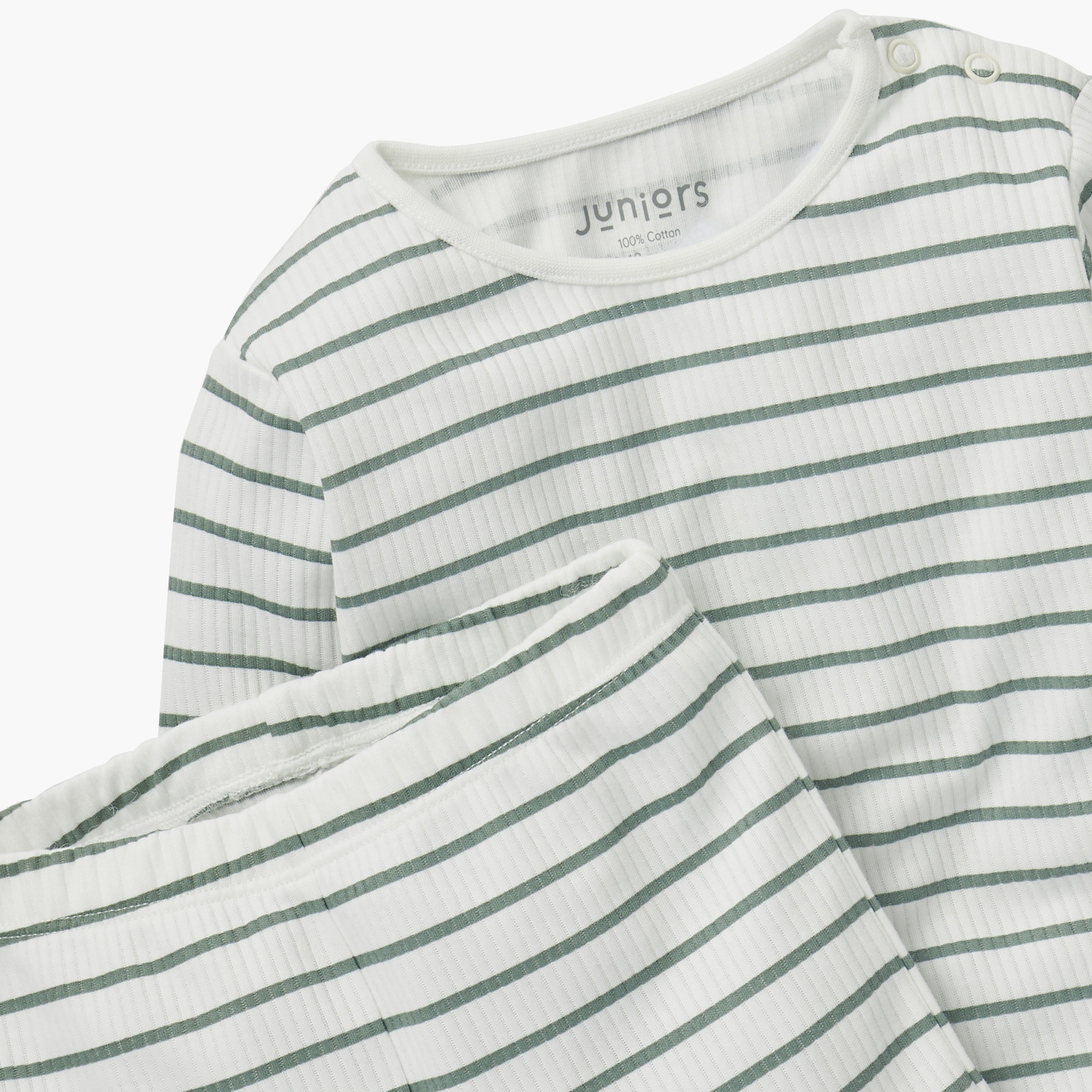 Juniors Striped T-shirt and Pyjama Set