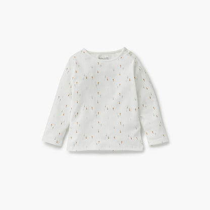 Juniors Printed Ribbed T-shirt and Pyjama Set