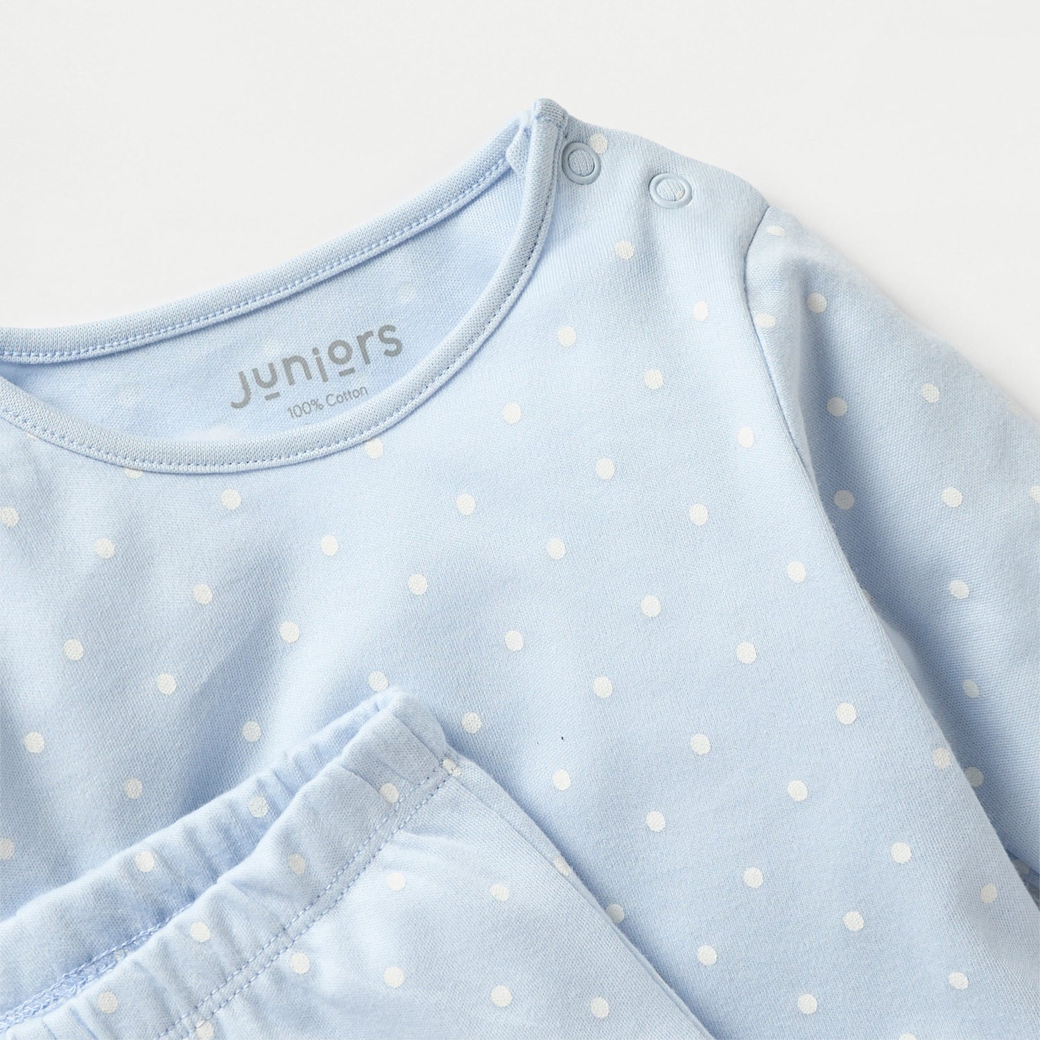 Juniors All-Over Polka Dot Print T-shirt and Pyjama Set