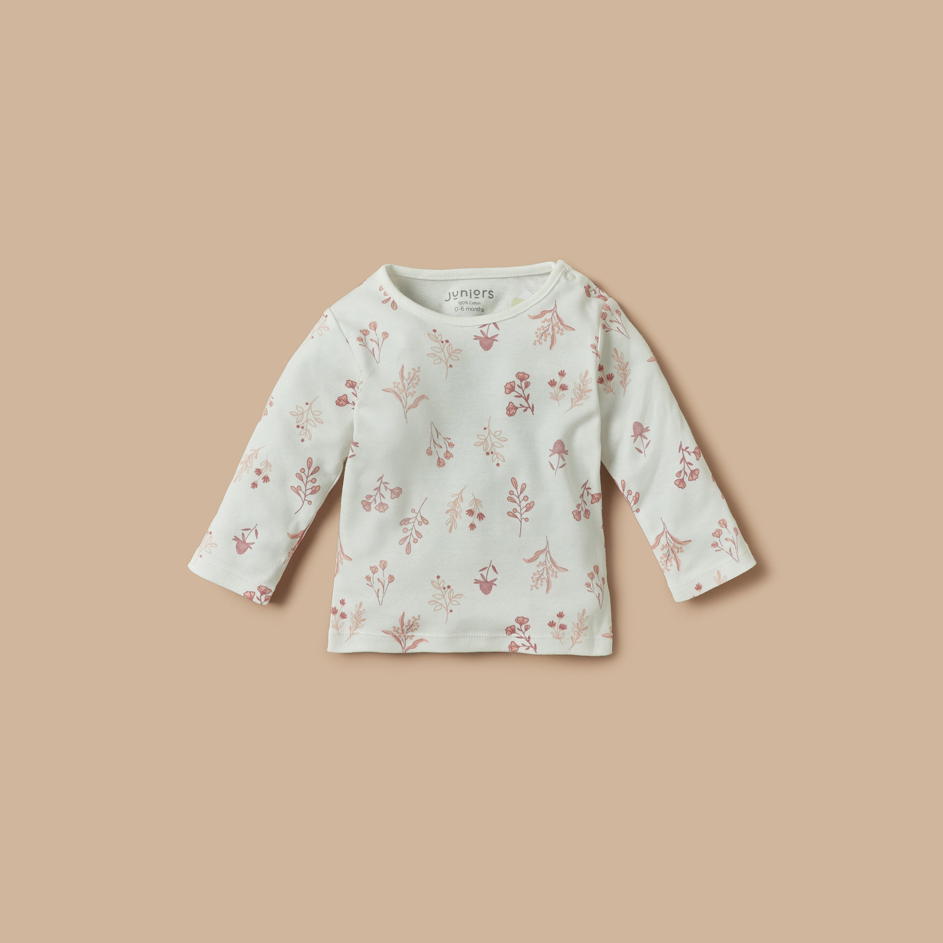 Juniors Floral Print T-shirt and Pyjama Set